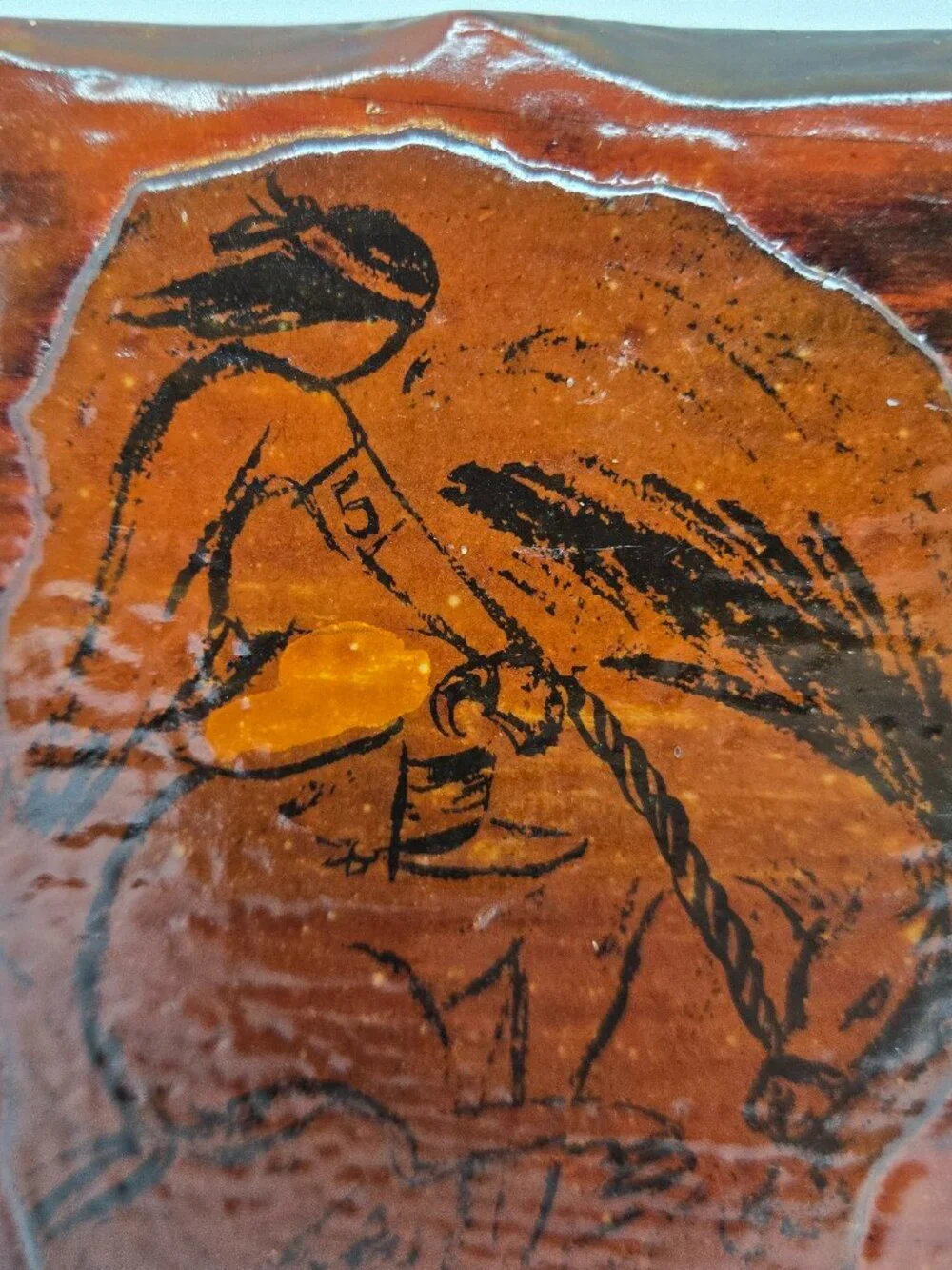 Vintage Wooden Wall Hanging, Man on Horse, Mustang, 4.25